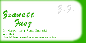 zsanett fusz business card